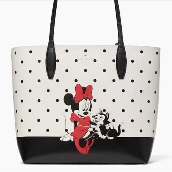 Disney X Kate Spade New York Minnie Mouse Tote Bag With Wristlet Reversible Bag - Picture 5 of 15